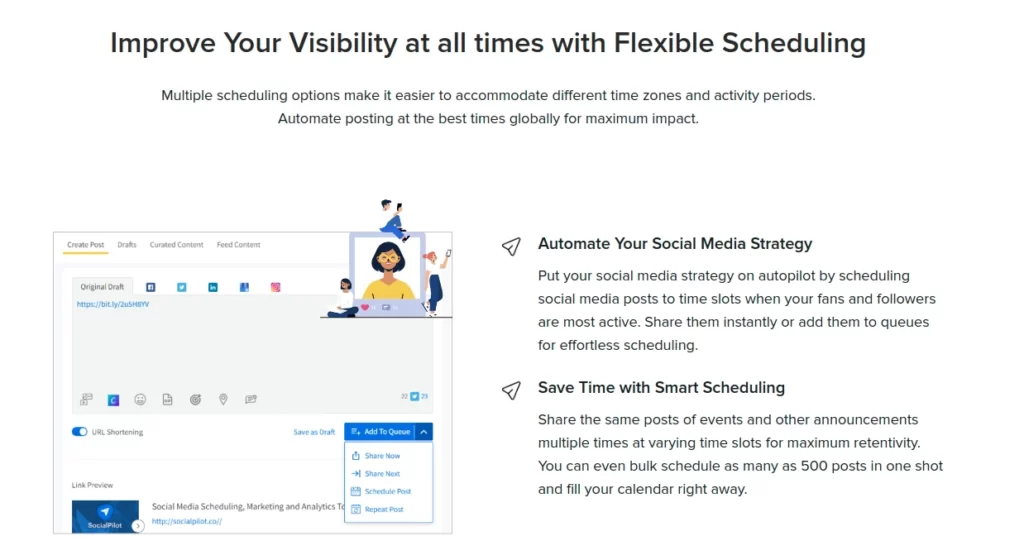 Improve visibility in Socialpilot