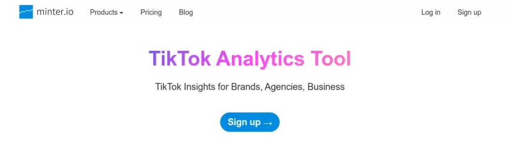 Minter.io Tiktok Analytics