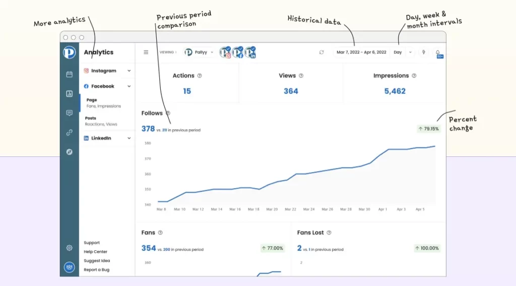 Pallyy Facebook analytics tool