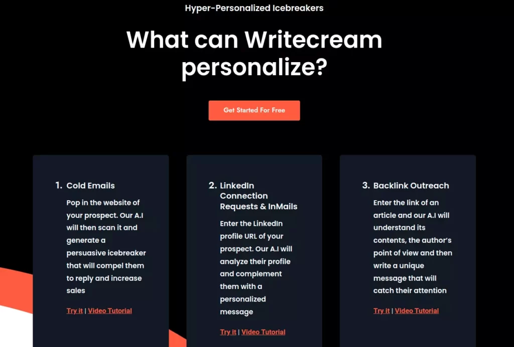 Writercream usage