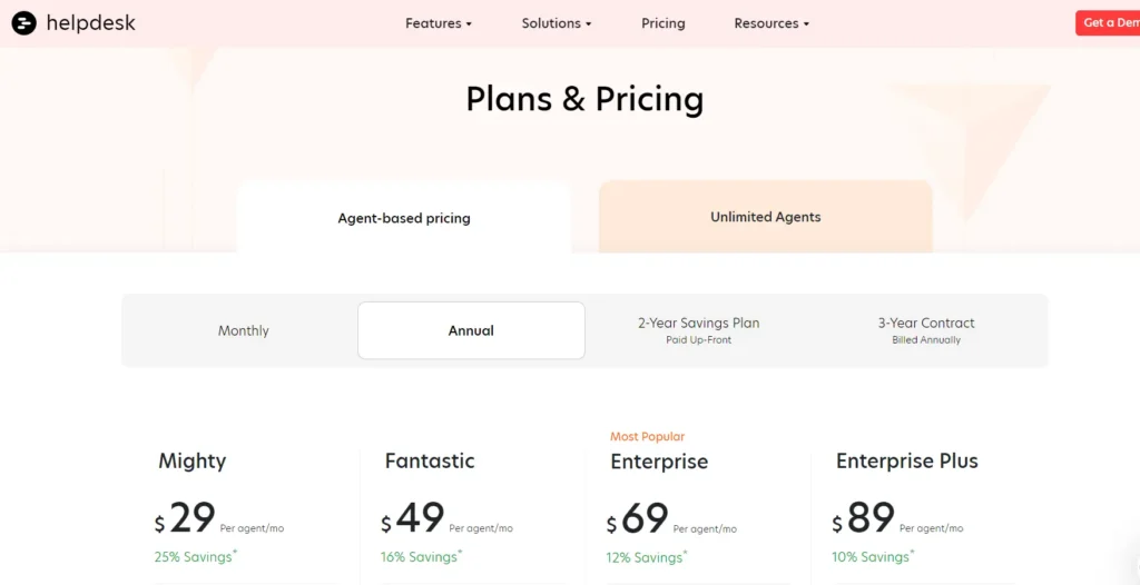 Happyfox Yearly Pricing 