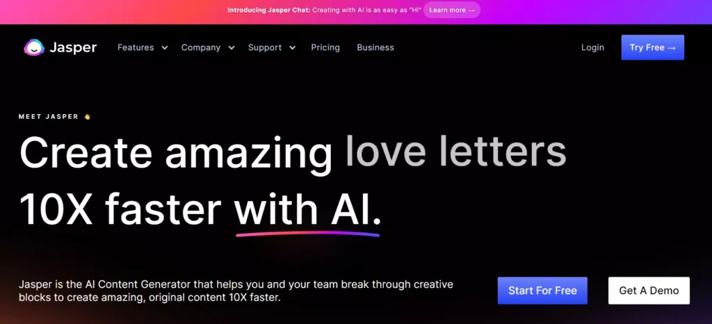 Jasper ai writing software tool