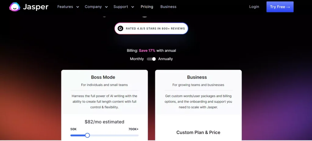 Frase.io vs Jasper AI - Which is the Best Choice in 2025? 13 Jasper AI Pricing