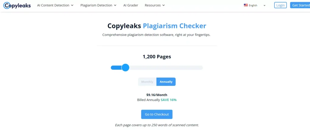 Copyleaks AI detector