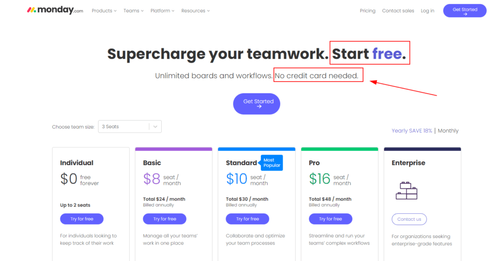 Monday.com Pricing Plan